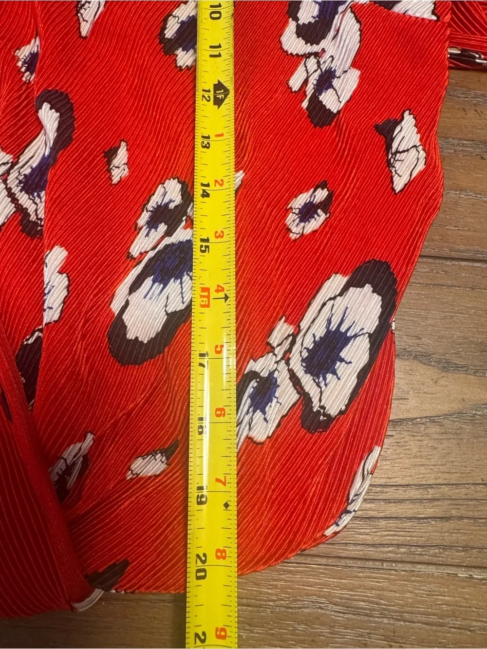 Astr Red Floral Wrap Blouse